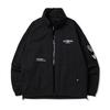 Windbreaker Jacke mit doppeltem Logo und hohem Kragen