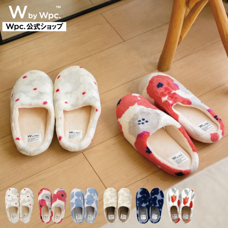 Patterns Fluffy Room Peony Wpc. Shoes, Red, W083-085