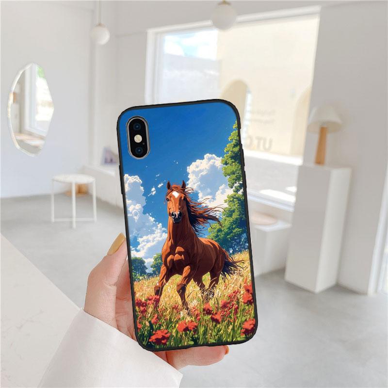 

LO43 Мягкий чехол для телефона с принтом лошади для Xiaomi Xiaomi Poco M4 M5 M6 M7 X3 X6 X7 F8 Ultra Pro GT NFC Poco M6 Plus