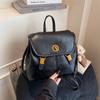 Schoolbag Casual Simple Backpack Women's 1011 New Trendy Commuter Backpack Daily Versatile Large Capacity Soft Leather Popular School Bag