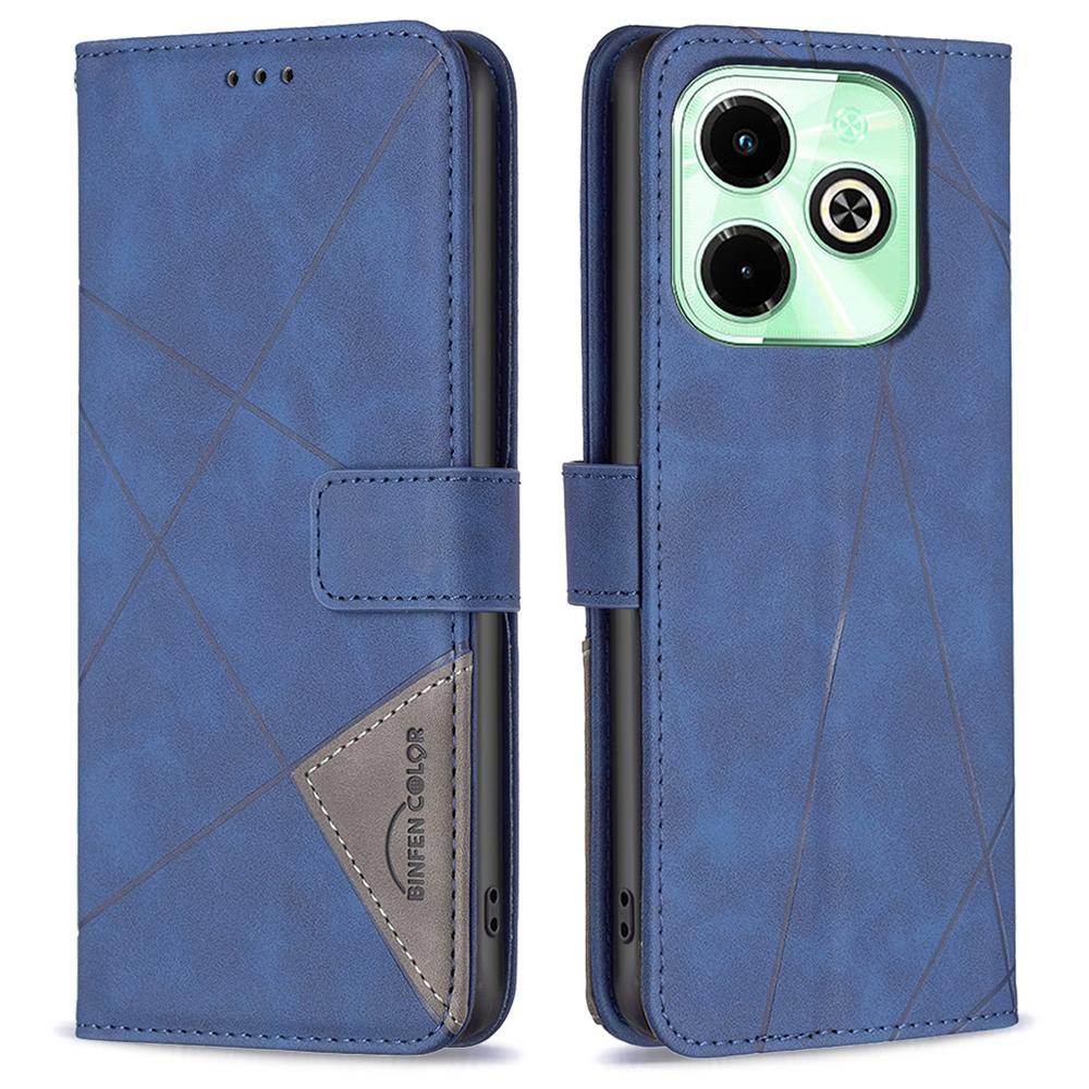 For Infinix Hot 40/Hot 40 Pro Phone Cases Wallet Stand Geometry Imprint Leather Cover