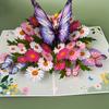 1pc Card Vibrant 3D Pop-Up Greeting Card with Colorful Butterflies & Daisies -for Birthdays, Teacher Appreciation, Thanksgiving