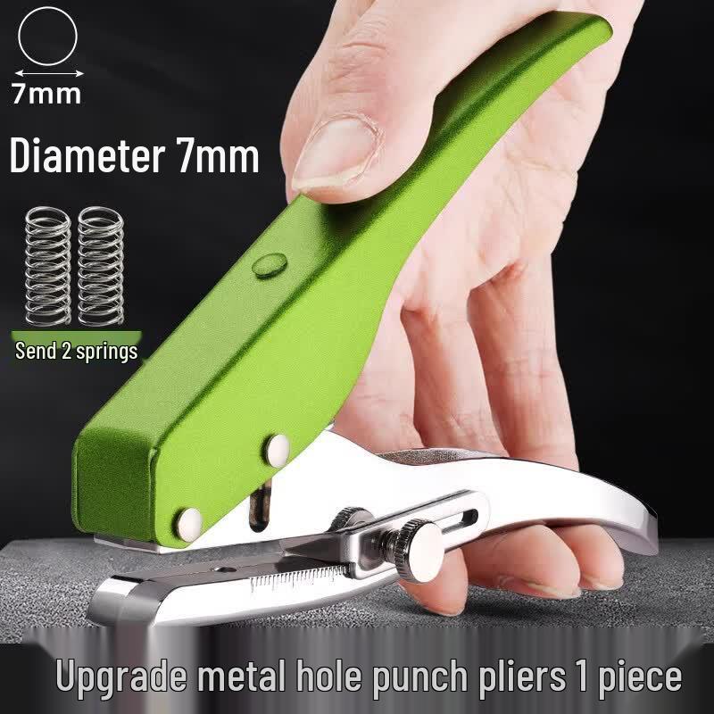 Heavy-Duty Metal Single Hole Punch Pliers