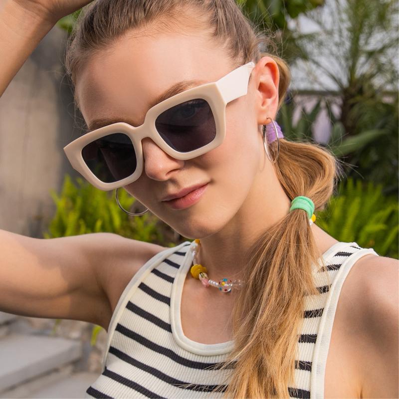 Women Men Retro Rectangle Shades Sunglasses Shade Sports Large border Sun Glasses Outdoor Eyeglasses Broad Leg Eyewear