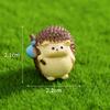 Mini Hedgehog Micro Landscape Cartoon Dollhouse Decoration Ornaments Resin Model Car Interior Home Desktop Decoration Figurines