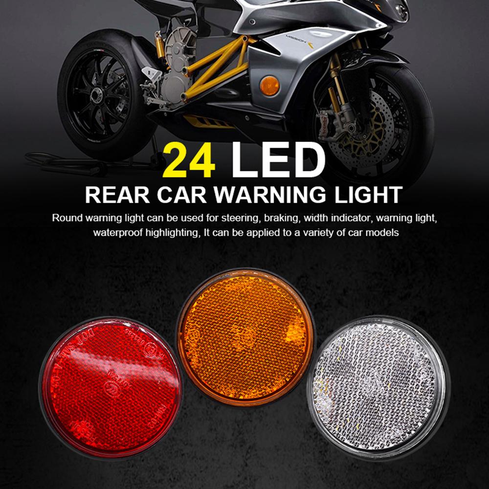 

Turn Singal Light Motorcycle Brake Stop Marker Lamp Car Round Tail Lights Warning Light Bulbs червоний