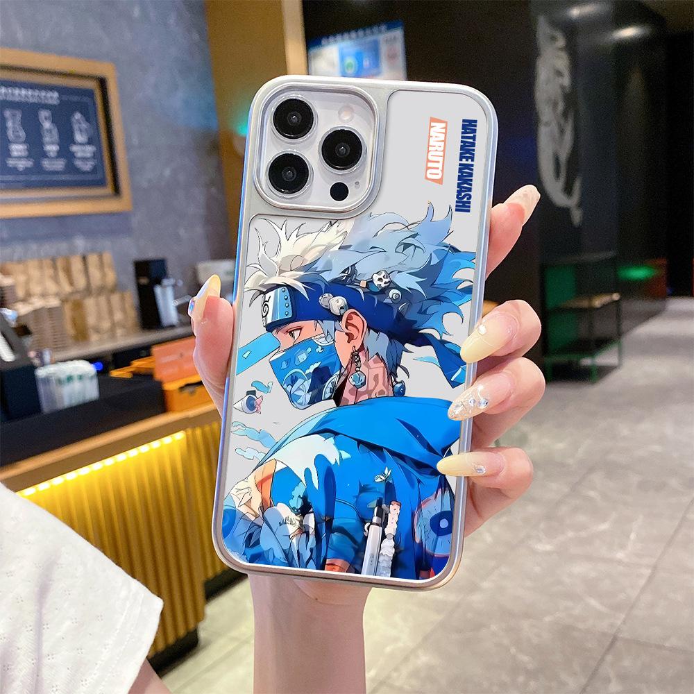 Anime Naruto Kakashi iPhone12 Trendy Cool Mobile Phone Case Apple 17promax Frosted Glass Anti-drop