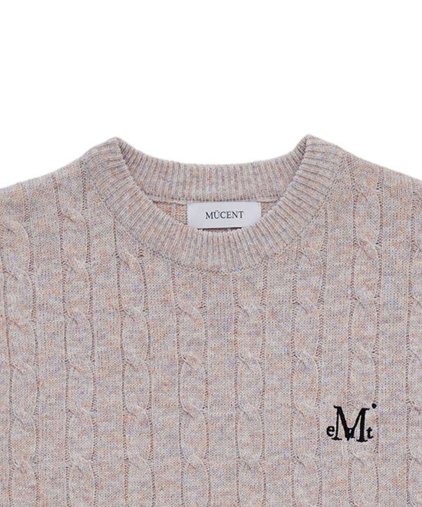 Mucent Mani Round Neck Cable Knit (3 Colors)