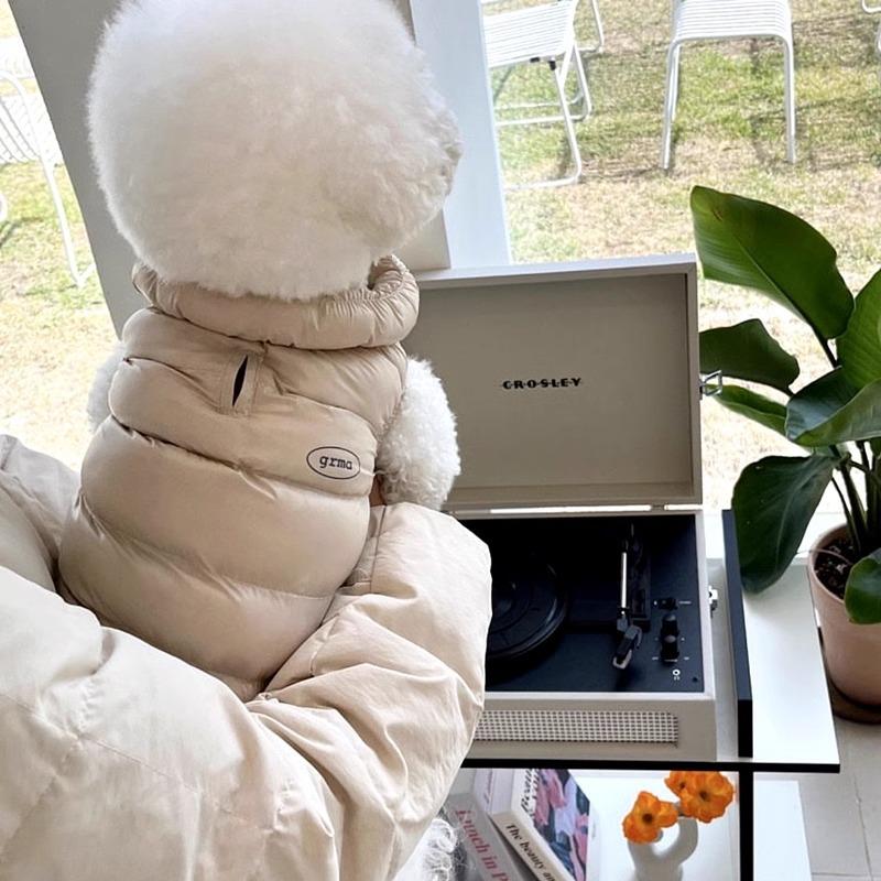 

Morandi Color Simple Autumn and Winter Puppy Dog Clothing Small Dog Yorkshire Warm Vest Cat Pet Clothing XS (recommended weight 1-1.5 kg) бонді синього кольору