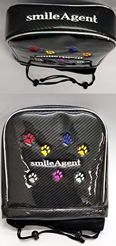 

Golf Iron Covers with Embroidered Paw Prints, Double-Sided Finish, Hood Type (Black)