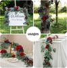 Artificial Flower Garlands for Table Runner Eucalyptus Sweetheart Table Centerpieces for Backdrop Boho Wedding Decoration