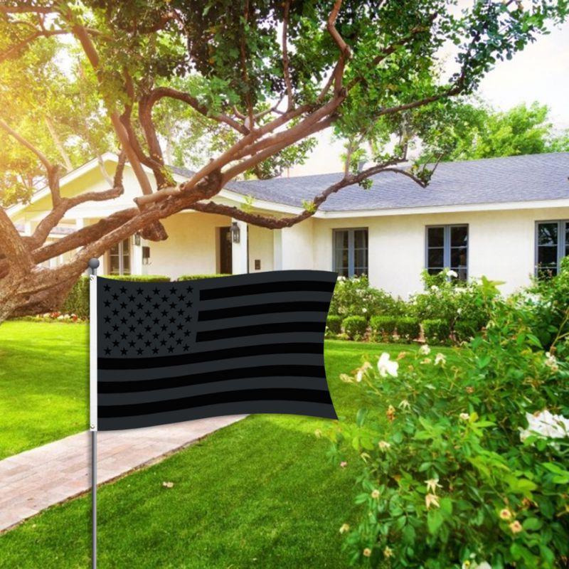 90x150cm Schwarze Amerikanische Flagge Beidseitig bedruckt Amerikanische Flagge