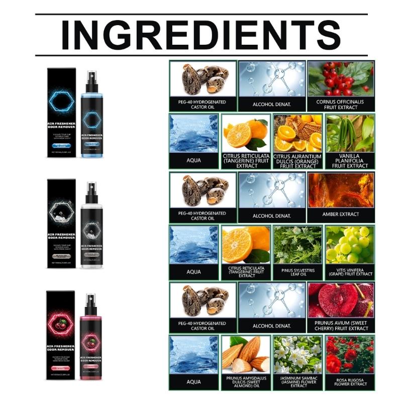 Air Freshener Sprayer for Room & Car Car Fragrances Auto Deodorization Sprayer 100ml Air Purification
