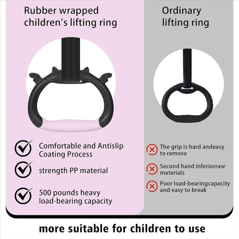 Arm Strength Children Gymnastic Rings Adjustable Straps Strength Training Ring  Kids Toy