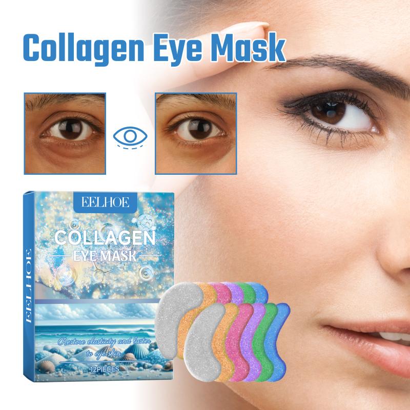 Forehead and Eye Collagen Patch Intensive Moisturizing and Skin Nourishing Gel  for Night Facial Care