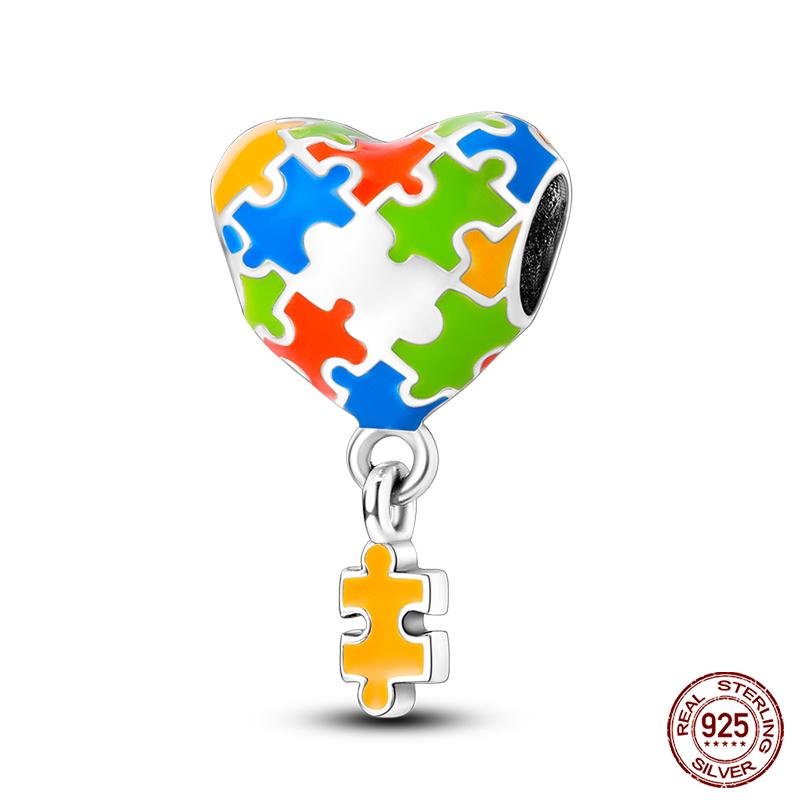 Copper Tree Of Life Four-Leaf Clover Green Series Charms Beads Fit Qikaola Original Bracelet Diy Jewelry Making