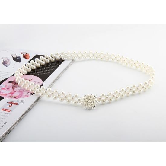 

Эластичная цепочка на талию Женский жемчужный пояс Маленькая ромашка Жемчужный декоративный пояс Маленькая талия Пояс для талии Ювелирные изделия