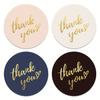 Elegant Golden Foil "Thank You" Stickers, 1-Inch Round Labels on a Roll - Perfect for Wedding Favors, Gift Sealing & Handmade Stationery, Wedding Stic