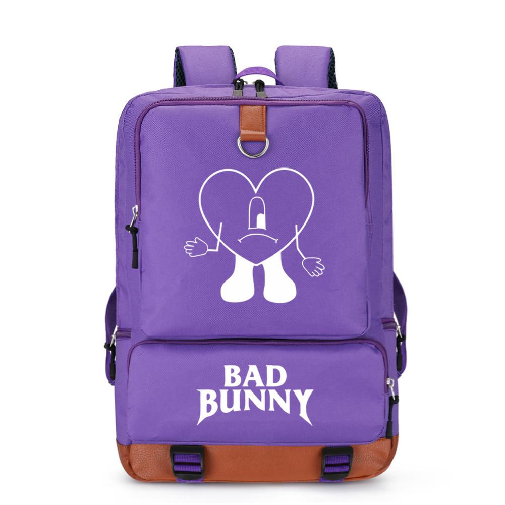 Ins Internet Celebrity Popular Singer Bad Bunny Backpack School Bag Computer Bag