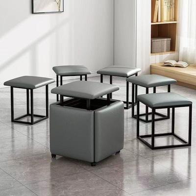 Rubik's Würfel Multifunktionshocker: Stapelbares Sofa, Kleiner niedriger Hocker, Wohnzimmer-Couchtisch, Aufbewahrungslösung