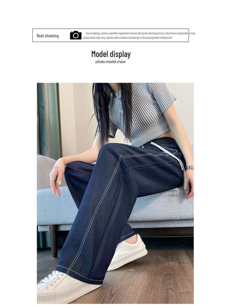 Women's Plus Size High Waist Wide Leg Denim Jeans