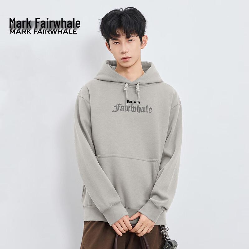 Mark Fairwhale Men's Letter Print Hooded Sweatshirt