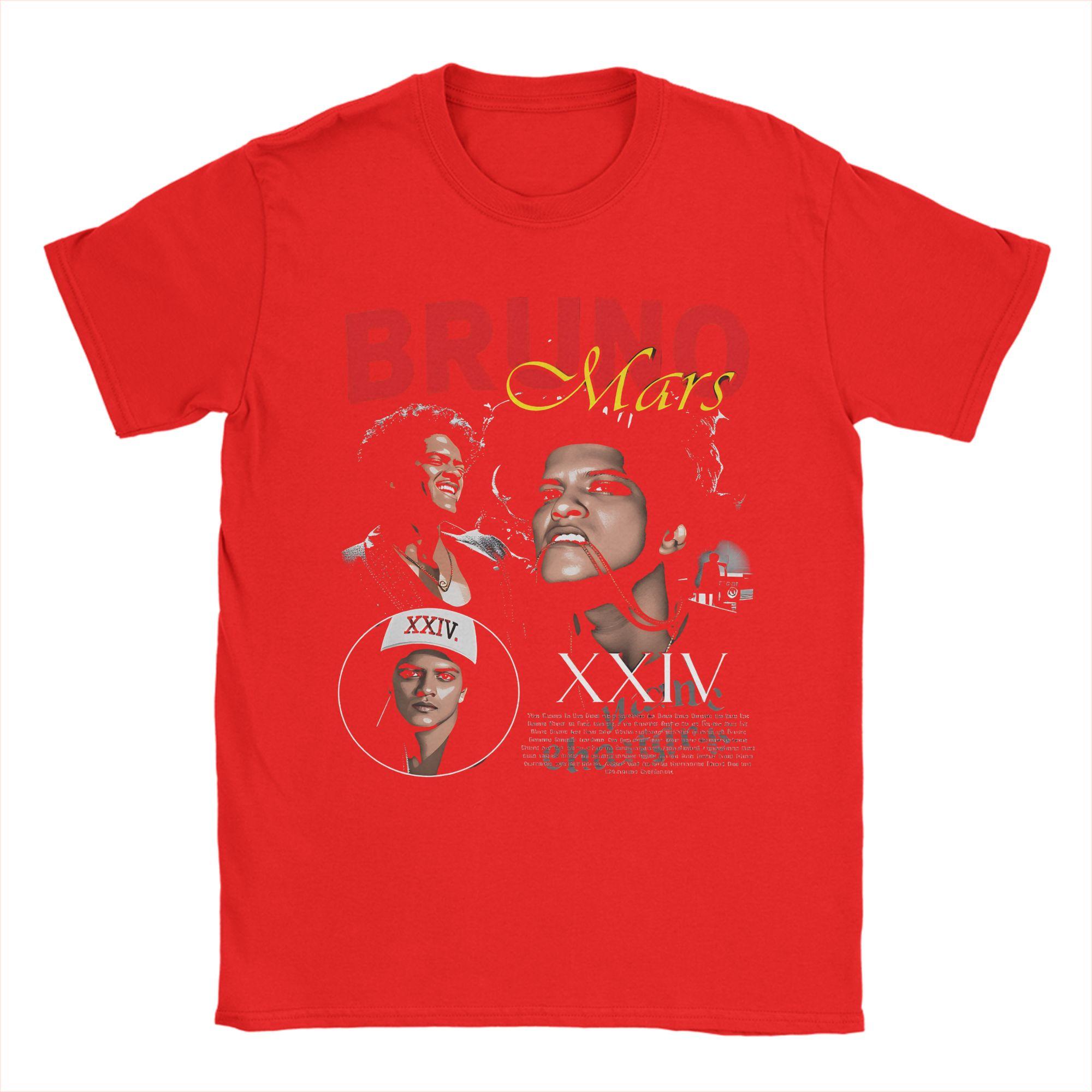 

Bruno Mars XXIV 100 Cotton TShirt For Unisex Beach Vintage TShirts O Neck Fashion Tees Oversized Custom DIY Tops S