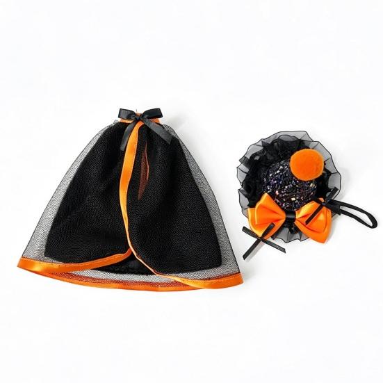 Halloween Desk Goose Outfit, Goose Witch Cape And Pointed Hat, Ghost Hoodie, Holiday Costume for 7-Inch Desk Goose Statue