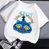 Summer Pure Cotton KPop Demon Hunters TShirt Kids Cartoon Anime Meme Print Clothes Round Neck Basic Boys Tops Casual Shirts