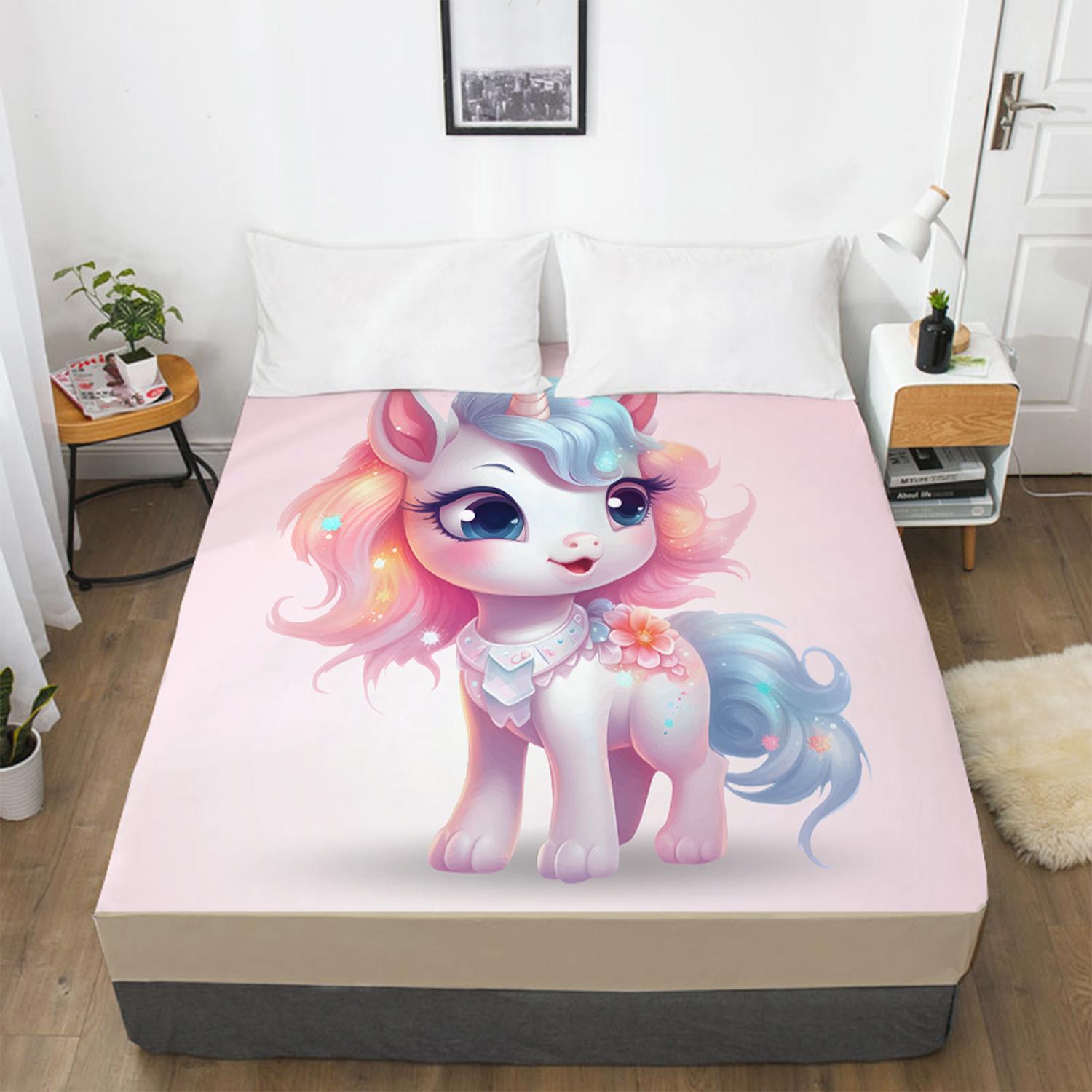 Детская простыня с рисунком единорога — фото 4