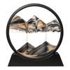 3D Moving Sand Art Picture, Glass Liquid Painting Natural Landscape Showpieces