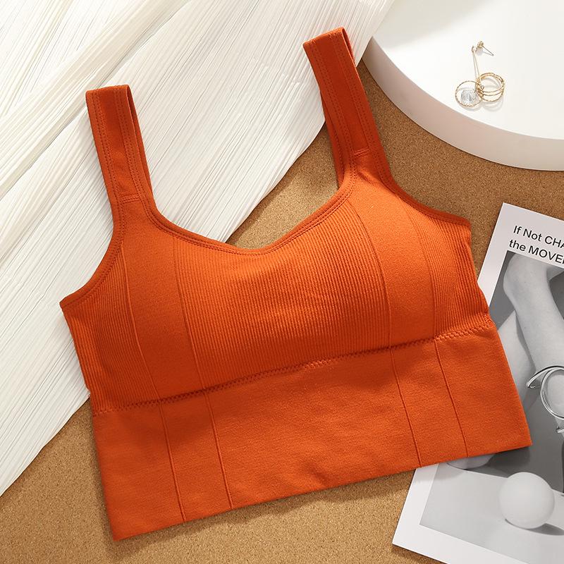 Spicy Girl Wide Shoulder Sports Camisole: Women s Strapless Yoga Bandeau Bra One Size [80~130]