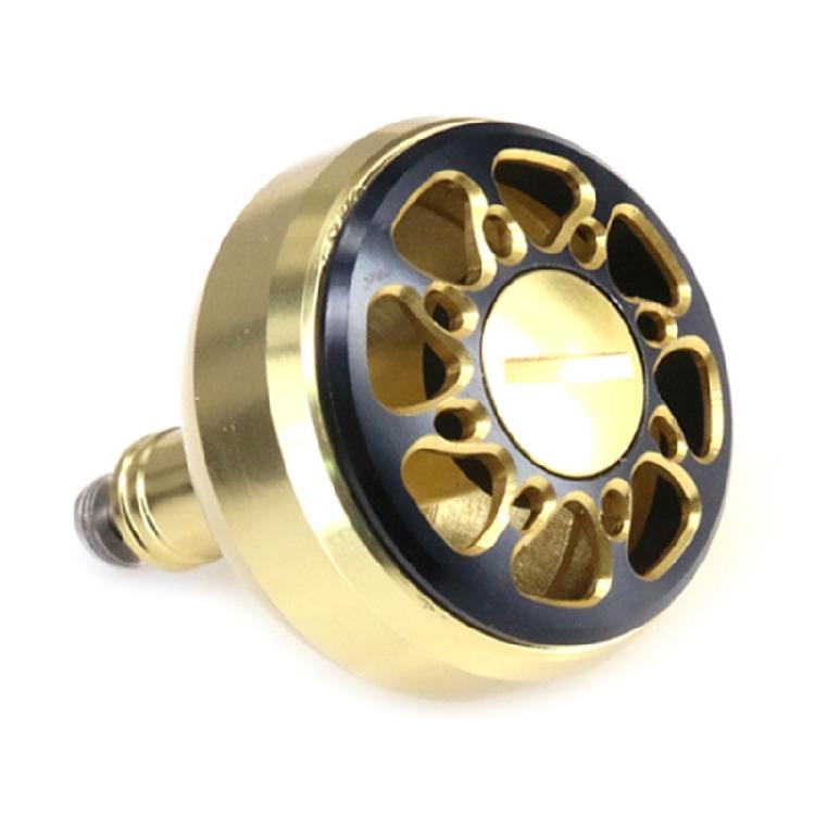 

Fishing Line Wheel Handle Knob Grip Metal Fishing Handle Knob Replacement Baits Casting Reels Power Knob Easy to Install золотий/чорний