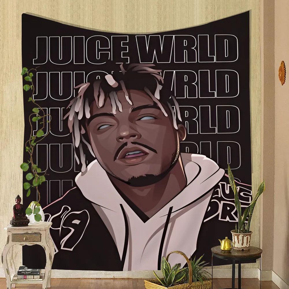 1PC Juice Wrld Tapestry Printed Large Wall Tapestry Art Science Fiction Room Home Decor Decor Blanket