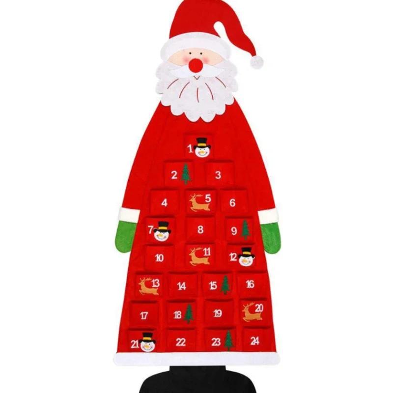 Felt Christmas Tree Christma Xmas Tree Various Noel Pendants Children s Natal DIY Advent Calendar Merry Christmas Decor Navidad 114cm