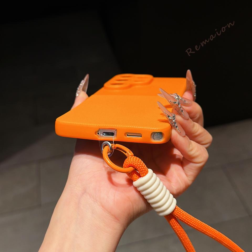 Strap Dot Phone Case for Samsung Galaxy S26 S23 S24 S25 FE Ultra Plus A57 A17 A16 A56 A36 A55 A53 Shockproof Protector Cover