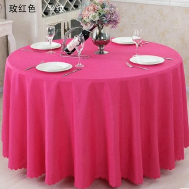 Advertising Exhibition Tablecloth Tablecloth Round Table Skirt Skirt Plain Weave Solid Color Zhu Wenwei Gauze Material Round Tablecloth