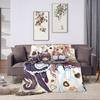 Soft Warm Blanket Picnic Nekopara Cartoon Game Throw Blanket  Flannel Bedspread For Living Room Fashion Sofa Bed Cover