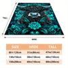 Individuelle Hochlandkuh-Decke Türkis-Blumenmuster Personalisierter Name Fleece-Überwurf Ganzjahres-Weich Warm Bettwäsche Heimdekoration