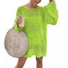 Damen Sommer Rundhals Hohl Strand Cover Up Lockere Lässige Strickmode