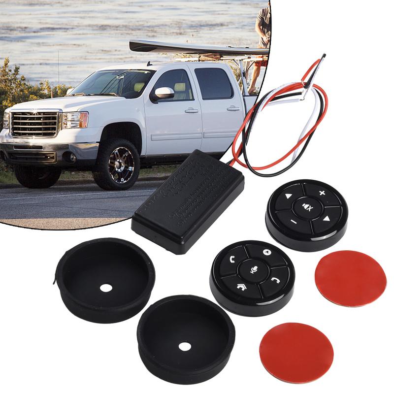 Car Steering Wheel Round Steering Wheel Control ABS Black Car Accessories Double Side Brand New Car Spare Parts
