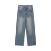 Spring American High Street Loose Straight Wide-leg Jeans Men's Floor Trousers