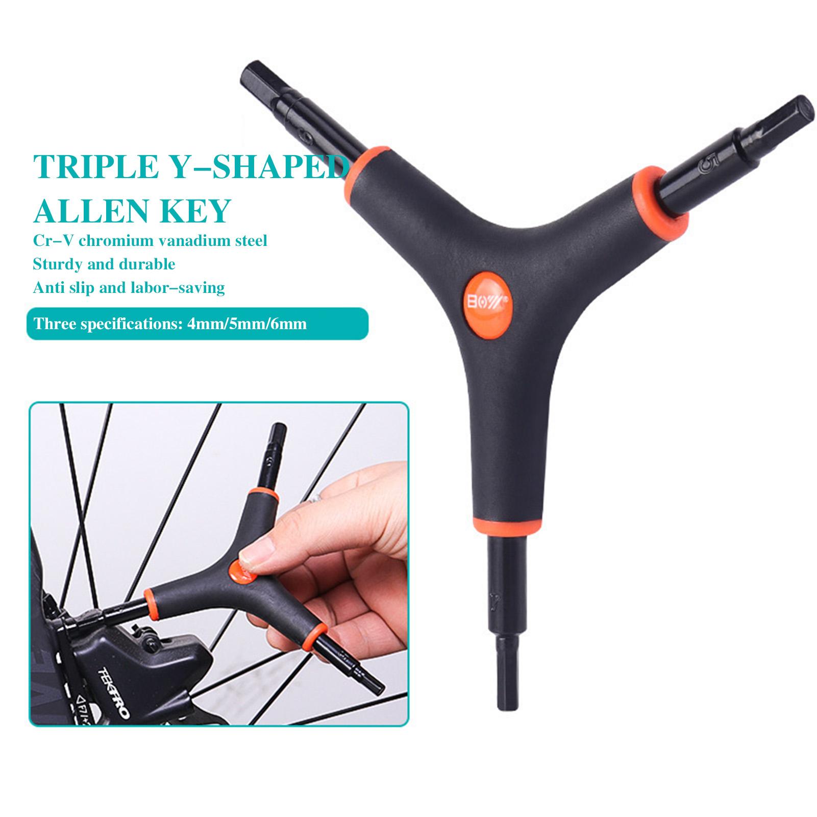 Y-Shaped Bicycle Wrench Tool Comfortable Bicycle Multitool for Bicycle Cycling Repair Multitool A