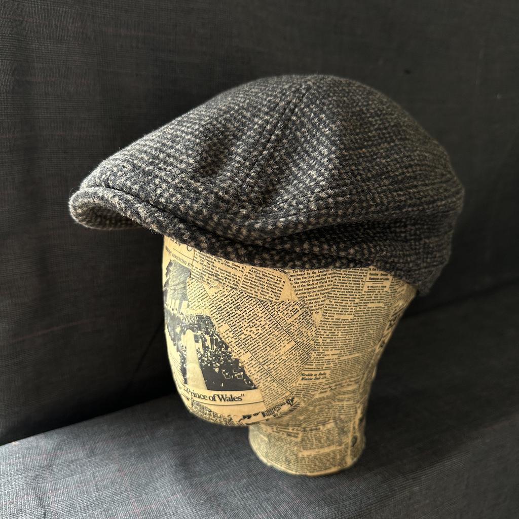 Jesień Nowość Duży Rozmiar 62 cm Kraciasty Wełniany Męski Vintage Beret Malarski Damski Literacki Retro Gazeciarz Duży Rozmiar Casual Czapka Ivy S-XL