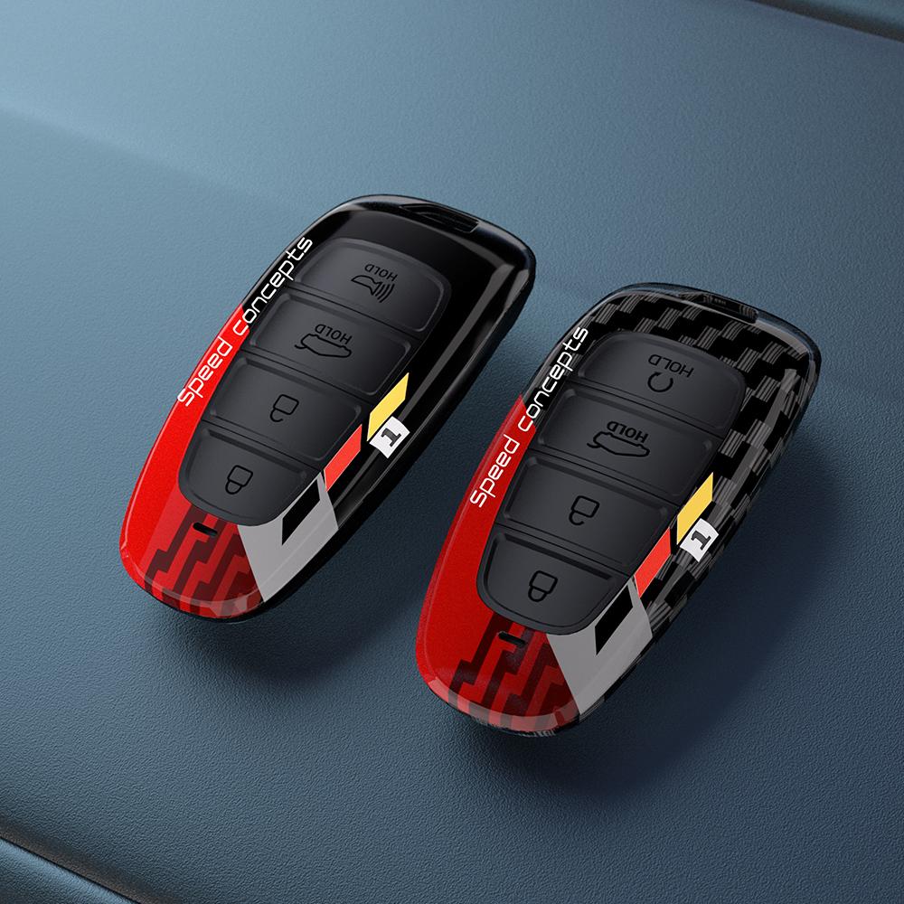 Graffiti Car Key Case Cover For Hyundai Solaris Sonata Hybrid Nexo Nx4 New Grand Santa Fe Tucson Accessories