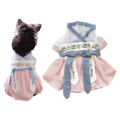Pet Hanfu Small Dog Summer Wear Thin Teddy Bomei Dog Clothes Clothes