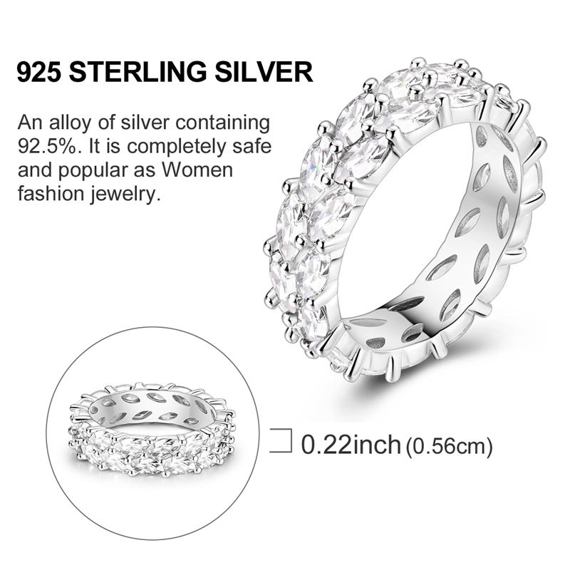 Silver Plated Sparkling Love Rings Zircon Winding Line Geometric Rings For Women Engagement Jewelry Anniversary Gift
