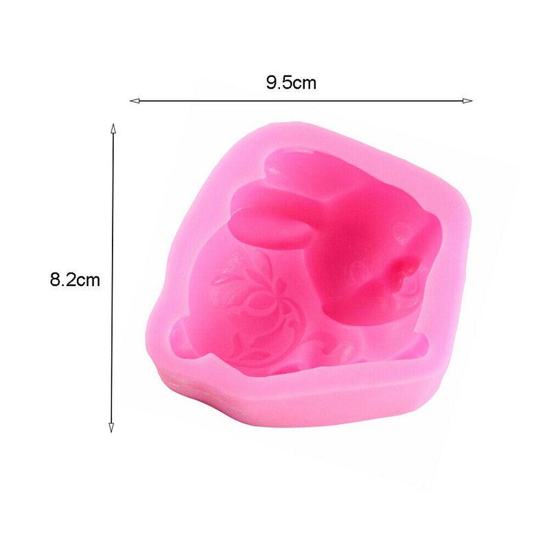 New Rabbit Shaped Sugar Flipping Mold Handmade Rabbit Soap Essential Oil Soap Mold Rabbit Decorative Ornament Silicone Mold