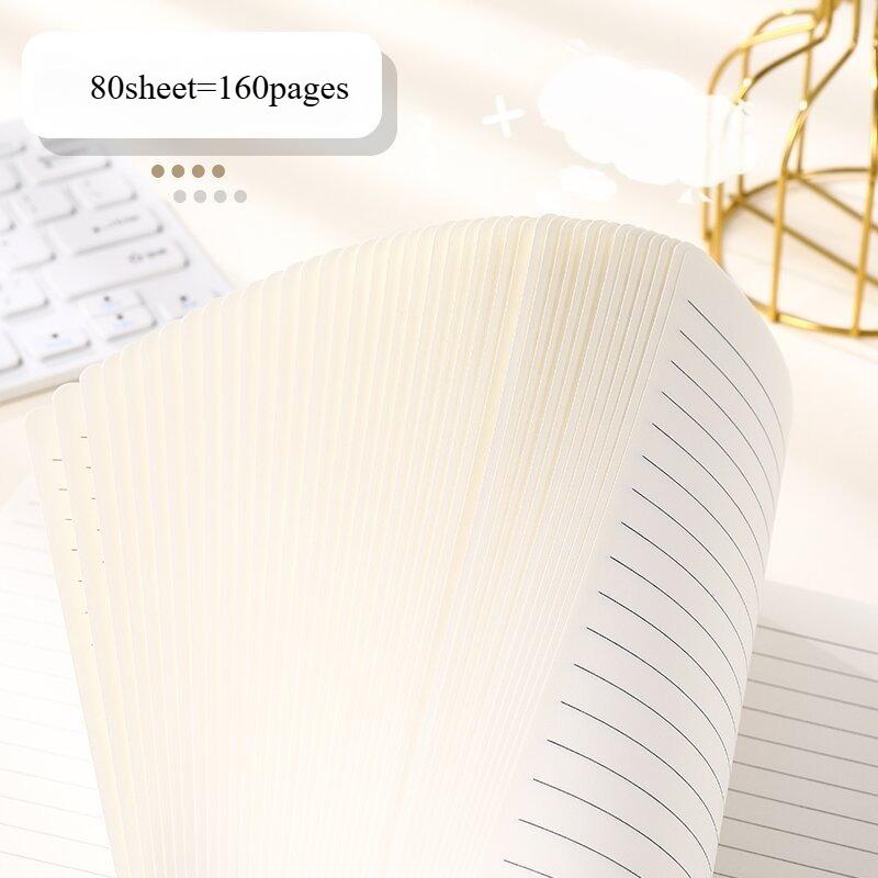A5 Spiral Notebook 160 Pages, Thick Paper Eye Protection Lined, Writing Notebook for School College Office Diary