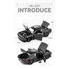 1/24 Dodge Challenger SRT Hellcat Model auta ze slitiny Diecast Kovový model sportovního vozu Vysoká simulace Zvukové světlo Dětská hračka Dárek